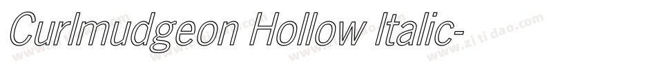 Curlmudgeon Hollow Italic字体转换